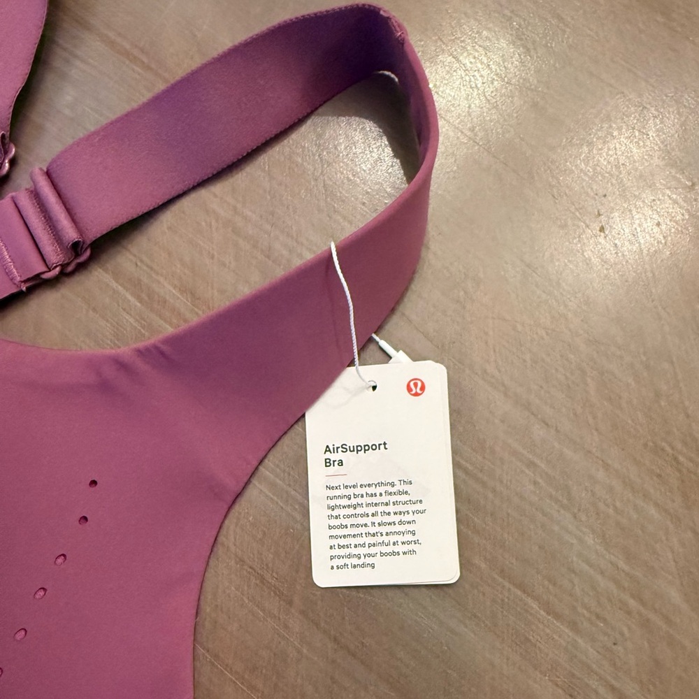 NWT 36DDD Lululemon Air Support Bra - Vintage Plum/Vivid Plum - Picture 3 of 6